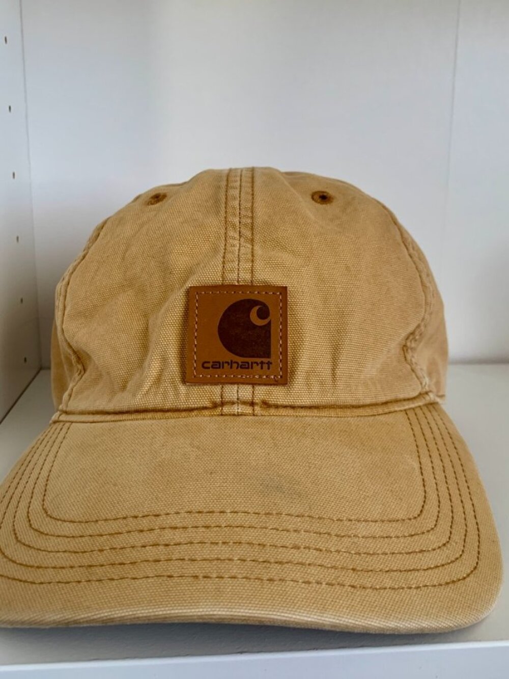 Carhartt Logo Baseball Hat Cap Khaki Strap Back Men's One Size